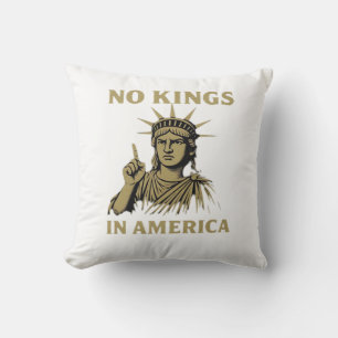 No Kings In America Statue Of No Kings Day Protes Cushion