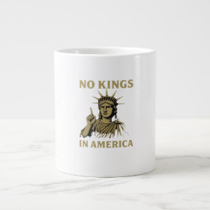 No Kings In America Statue Of  No Kings Day Protes Large Coffee Mug