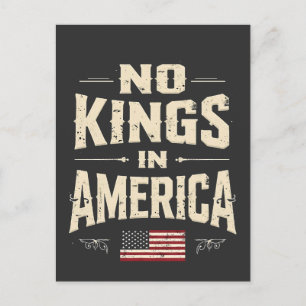 No Kings in America Trump Politic Humour  Holiday Postcard