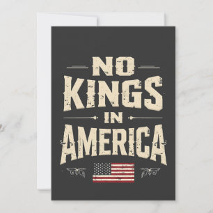 No Kings in America Trump Politic Humour  Invitation