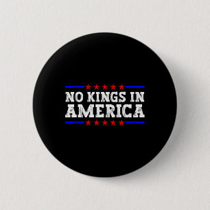 No Kings In America Trump Resist Retro Vintage 6 Cm Round Badge