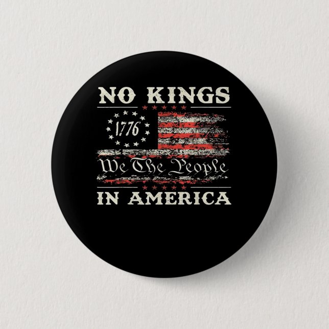 No Kings In America United States Independence Cla 6 Cm Round Badge (Front)