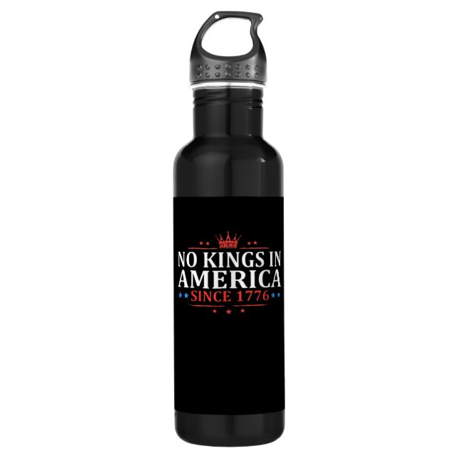No Kings In America United States Independence Cla 710 Ml Water Bottle (Front)