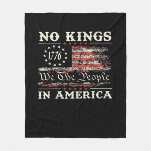 No Kings In America United States Independence Cla Fleece Blanket
