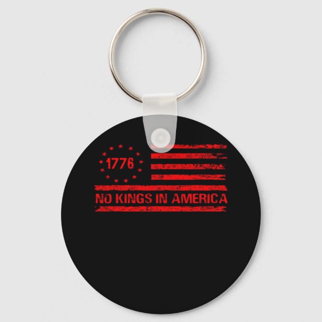 No Kings In America United States Independence Cla Key Ring (Front)