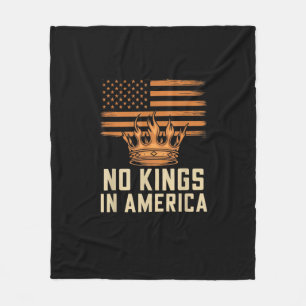 No Kings In America United States Independence Cre Fleece Blanket
