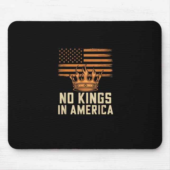 No Kings In America United States Independence Cre Mouse Pad (Front)