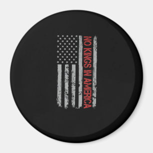 No Kings In America US Flag Vintage Retro Style Magnet