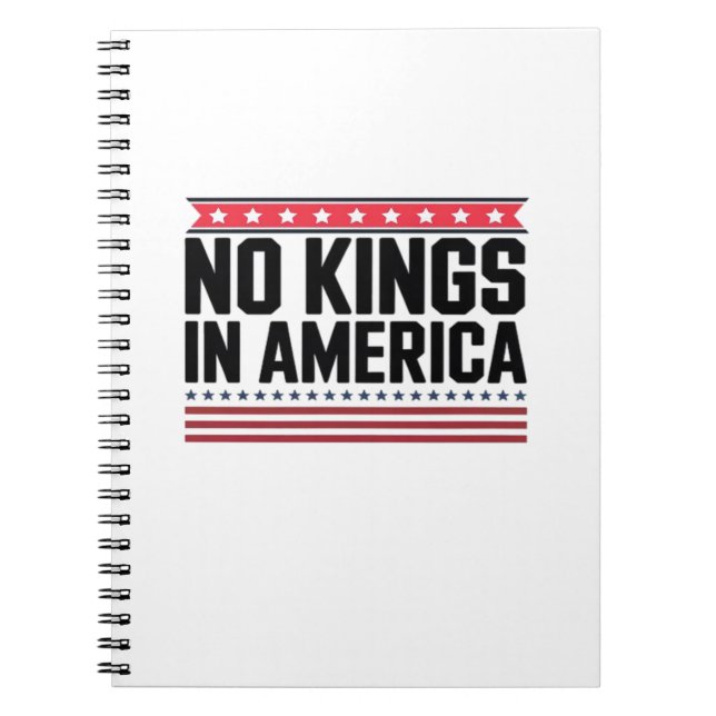 No Kings In America USA Bold Design Notebook (Front)