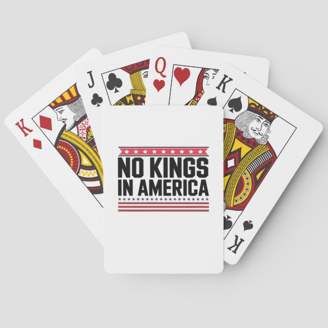 No Kings In America USA Bold Design Playing Cards (Back)