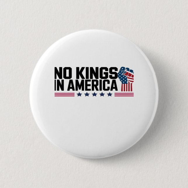 No Kings In America USA Creative Casual 6 Cm Round Badge (Front)