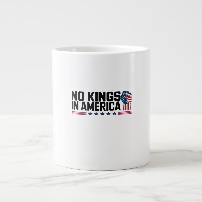 No Kings In America USA Creative Casual Large Coffee Mug (Front)