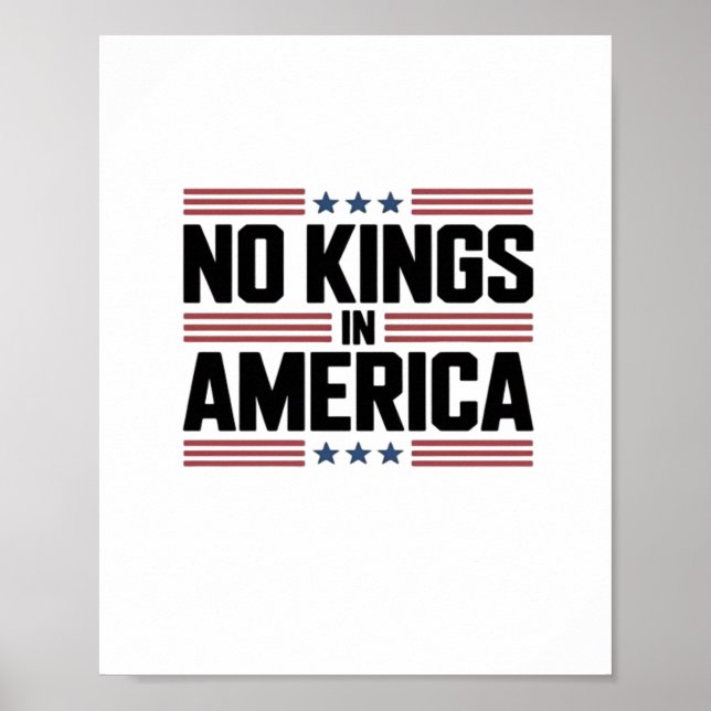 No Kings In America USA Creative Style Poster (Front)