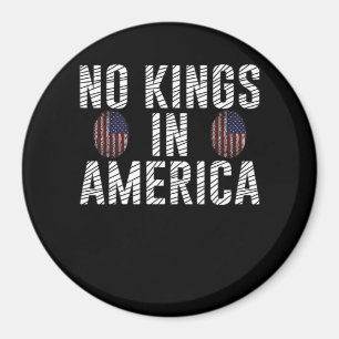 No Kings In America USA Flag Fingerprint Creative Magnet