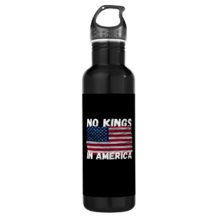No Kings In America USA Flag Freedom Classic 710 Ml Water Bottle
