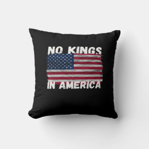 No Kings In America USA Flag Freedom Classic Cushion