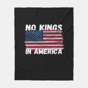 No Kings In America USA Flag Freedom Classic Fleece Blanket