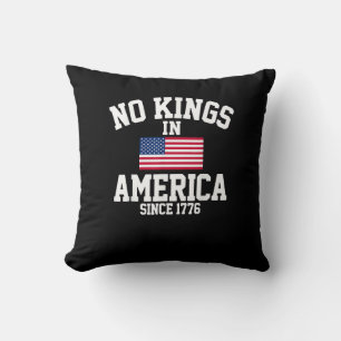 No Kings In America USA Flag Retro Cool Style Cushion
