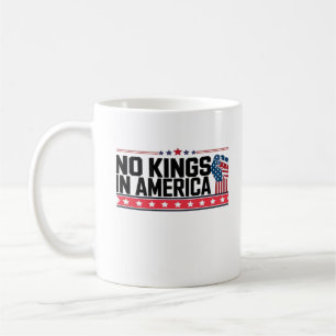 No Kings In America USA Minimal Clean Coffee Mug