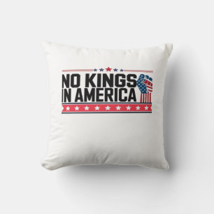 No Kings In America USA Minimal Clean Cushion