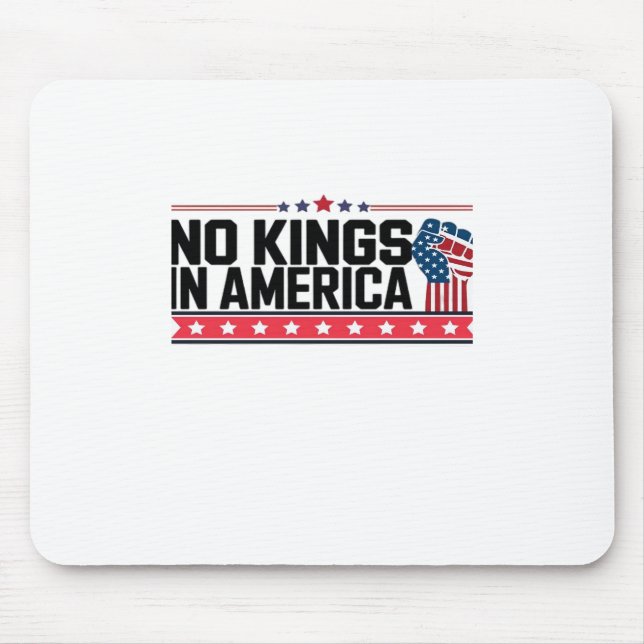 No Kings In America USA Minimal Clean Mouse Pad (Front)