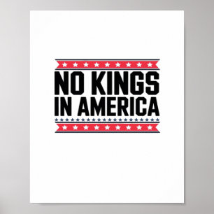 No Kings In America USA Minimal Clean Poster