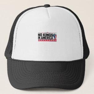 No Kings In America USA Minimal Clean Trucker Hat