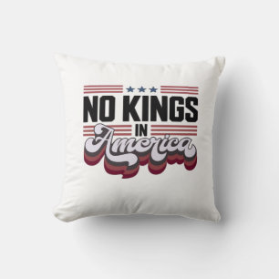 No Kings In America USA Retro Classic Cushion