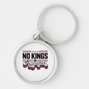 No Kings In America USA Retro Classic Key Ring