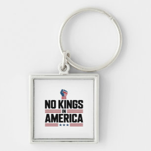No Kings In America USA Retro Classic Key Ring