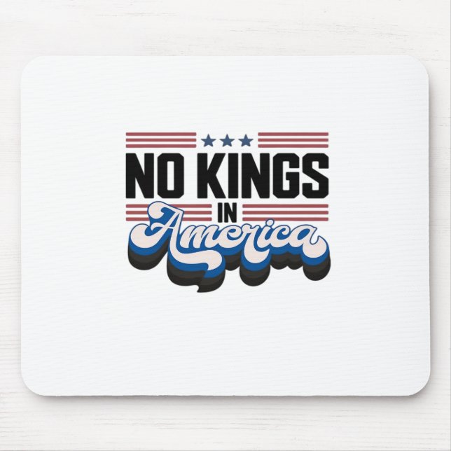 No Kings In America USA Retro Classic Mouse Pad (Front)