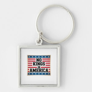 No Kings In America USA Vintage Graphic Key Ring