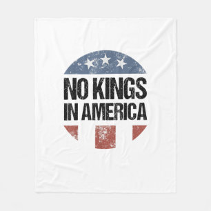 No Kings In America Vintage Patriotic No Kings Cre Fleece Blanket