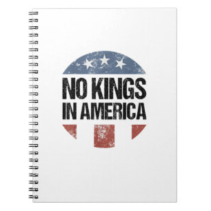 No Kings In America Vintage Patriotic No Kings Cre Notebook