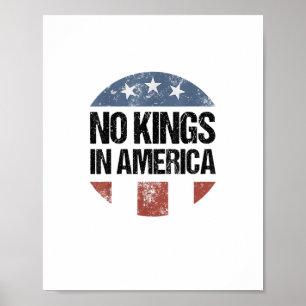 No Kings In America Vintage Patriotic No Kings Cre Poster