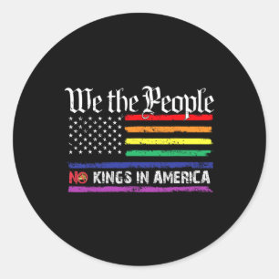 No Kings In America We The People 1776 Political M Classic Round Sticker