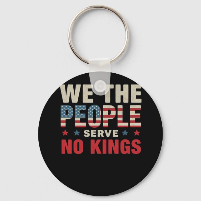 No Kings In America We The People Classic Key Ring (Front)
