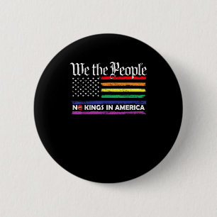 No Kings In America We The People Creative Design 6 Cm Round Badge