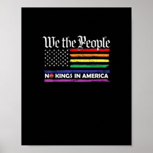 No Kings In America We The People Creative Design Poster