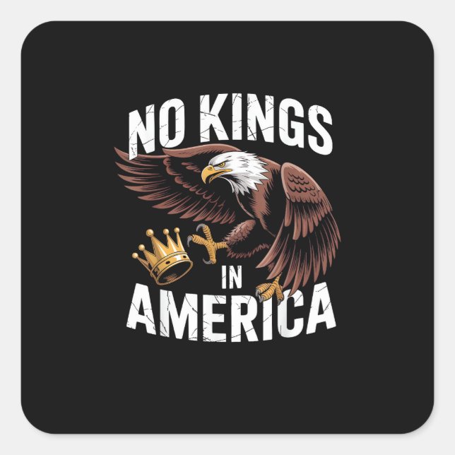 No Kings In America We The People Patriotic Style Square Sticker (Front)