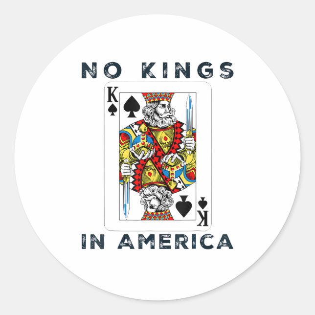 No Kings In America We The People Political Creati Classic Round Sticker (Front)