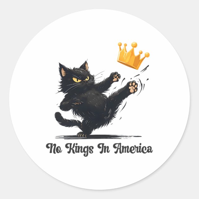 No Kings In America We The People Political For Me Classic Round Sticker (Front)