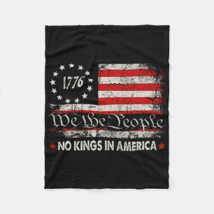 No Kings In America We The People Political Men Wo Fleece Blanket