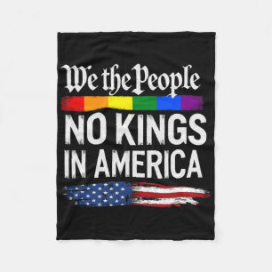 No Kings In America We The People Political Men Wo Fleece Blanket