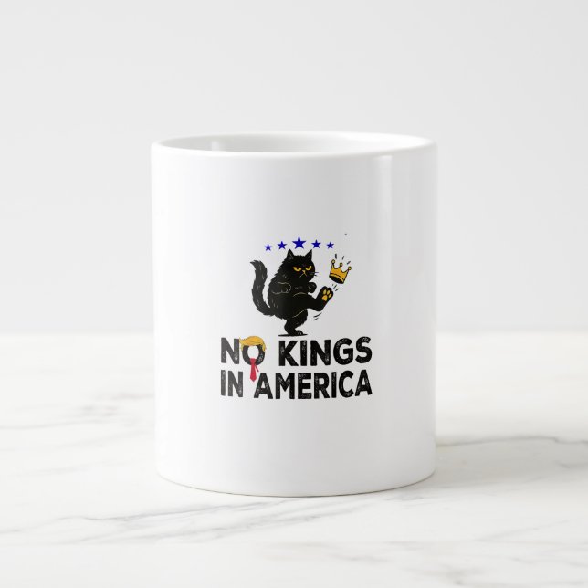 No Kings In America We The People Political Minima Large Coffee Mug (Front)