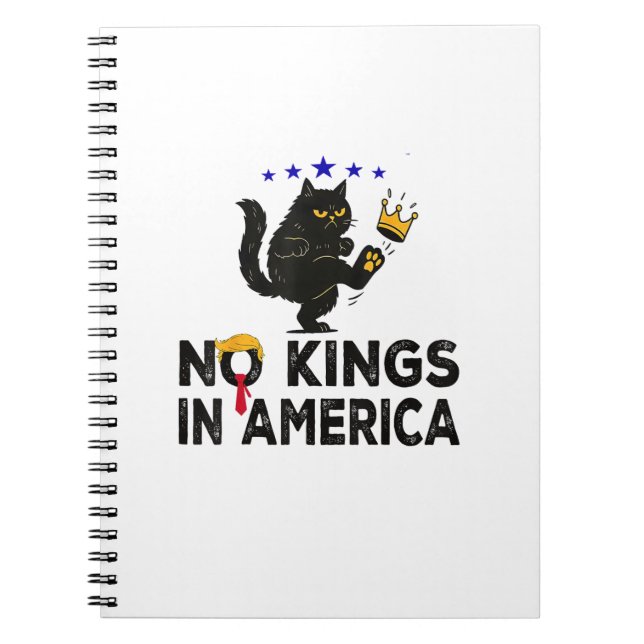 No Kings In America We The People Political Minima Notebook (Front)