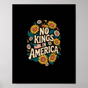 No Kings In America We The People Political Poster