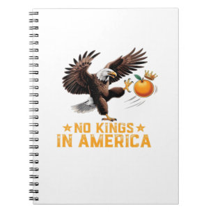 No Kings In America We The People Political Retro Notebook