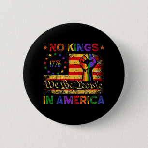 No Kings In America We The People Political Shirt 6 Cm Round Badge