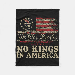 No Kings In America We The People Political Shirt Fleece Blanket